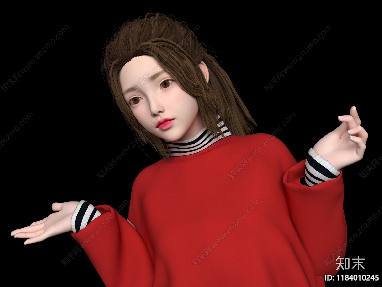 女人3D模型下载【ID:1184010245】