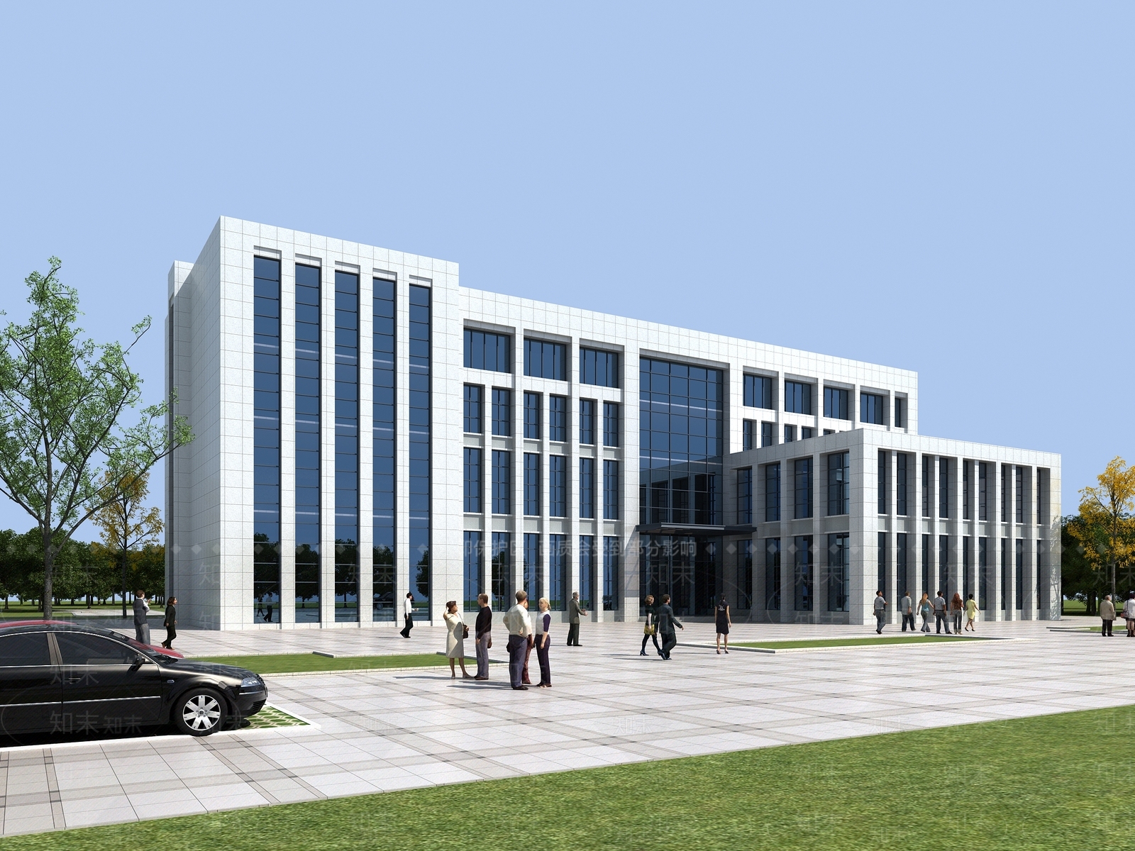 现代办公楼3D模型下载【ID:1184011444】