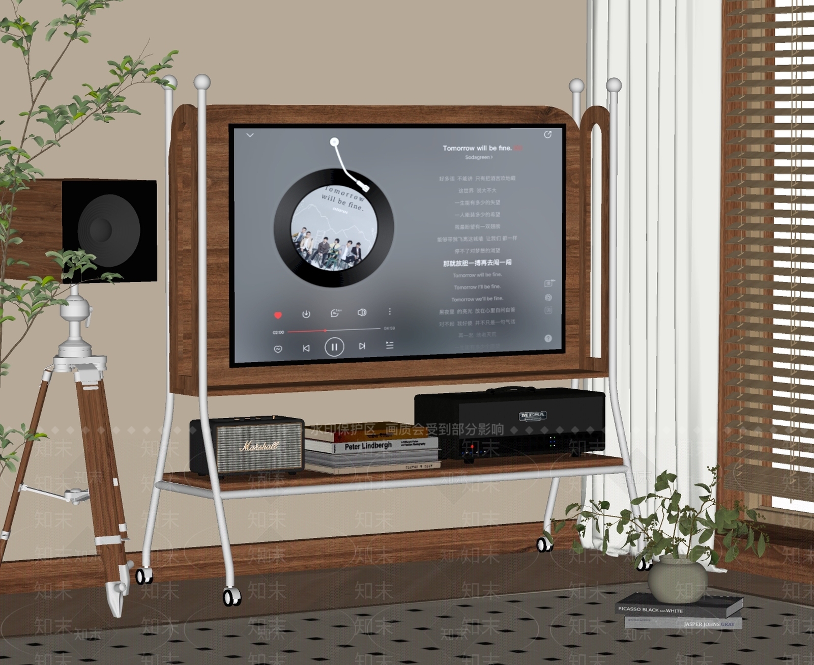 现代电视柜SU模型下载【ID:1184016270】