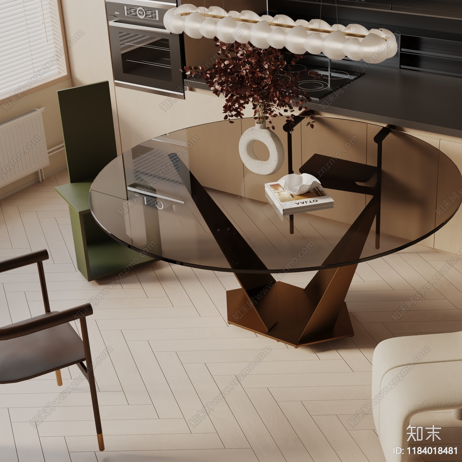 现代餐桌3D模型下载【ID:1184018481】