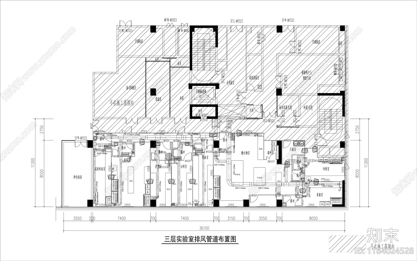 现代实验室cad施工图下载【ID:1184024528】