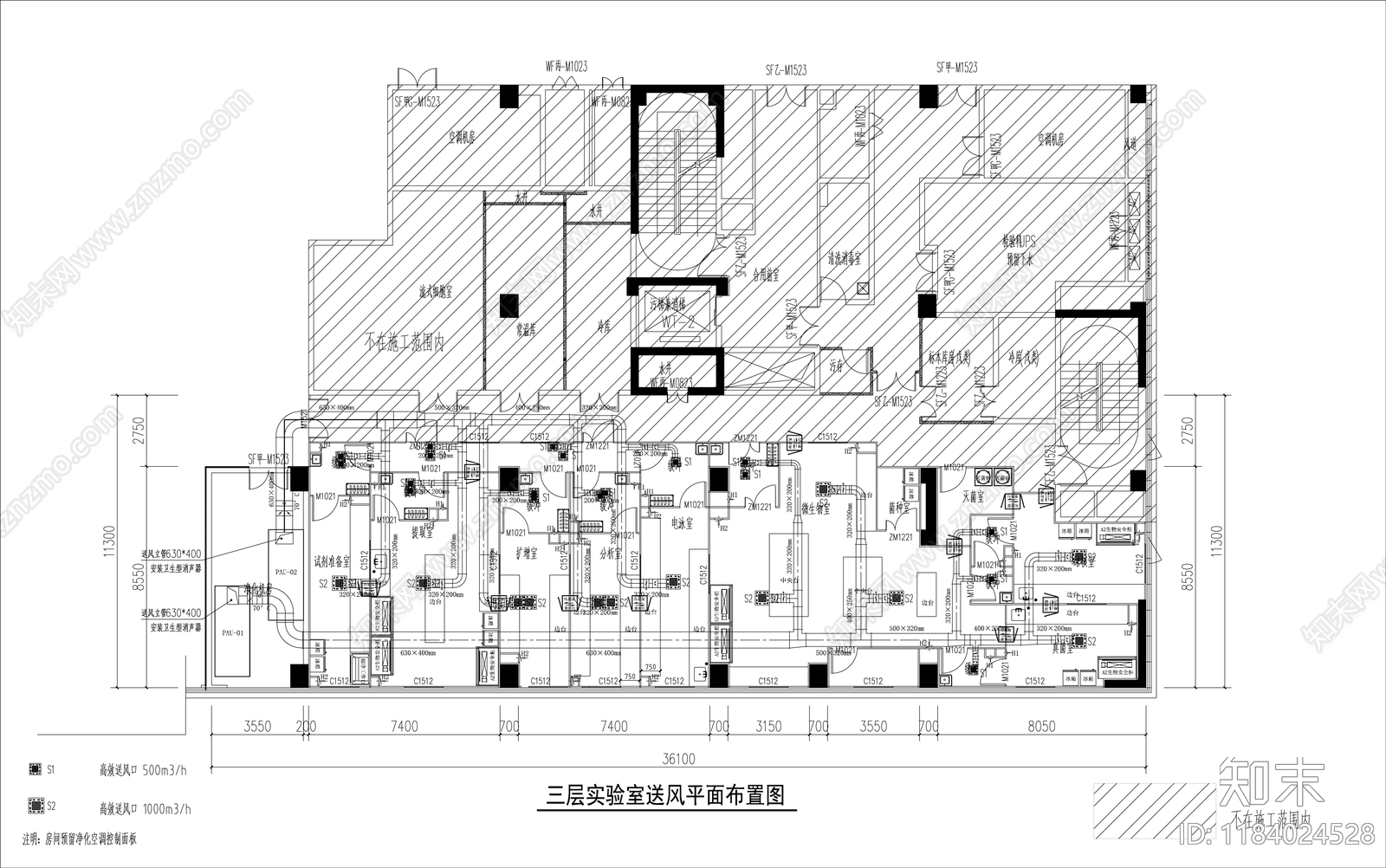 现代实验室cad施工图下载【ID:1184024528】