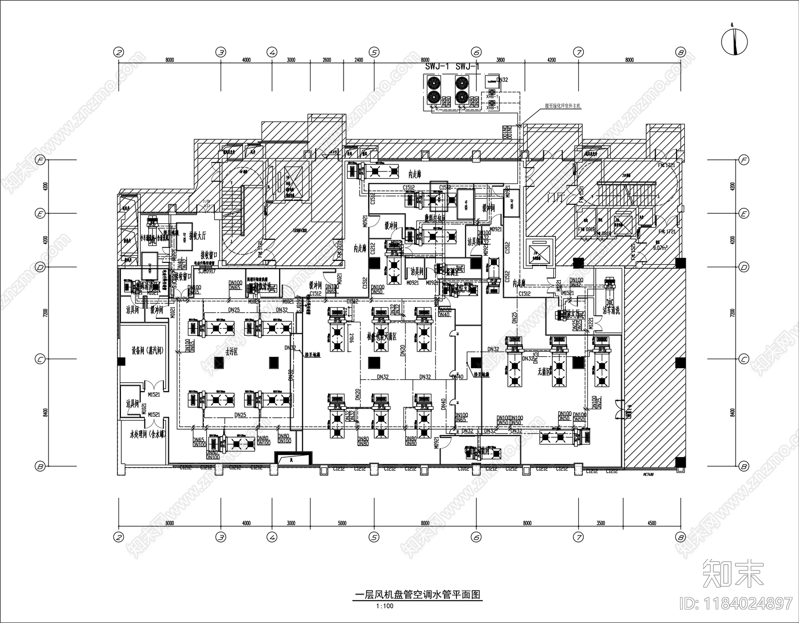 现代实验室cad施工图下载【ID:1184024897】
