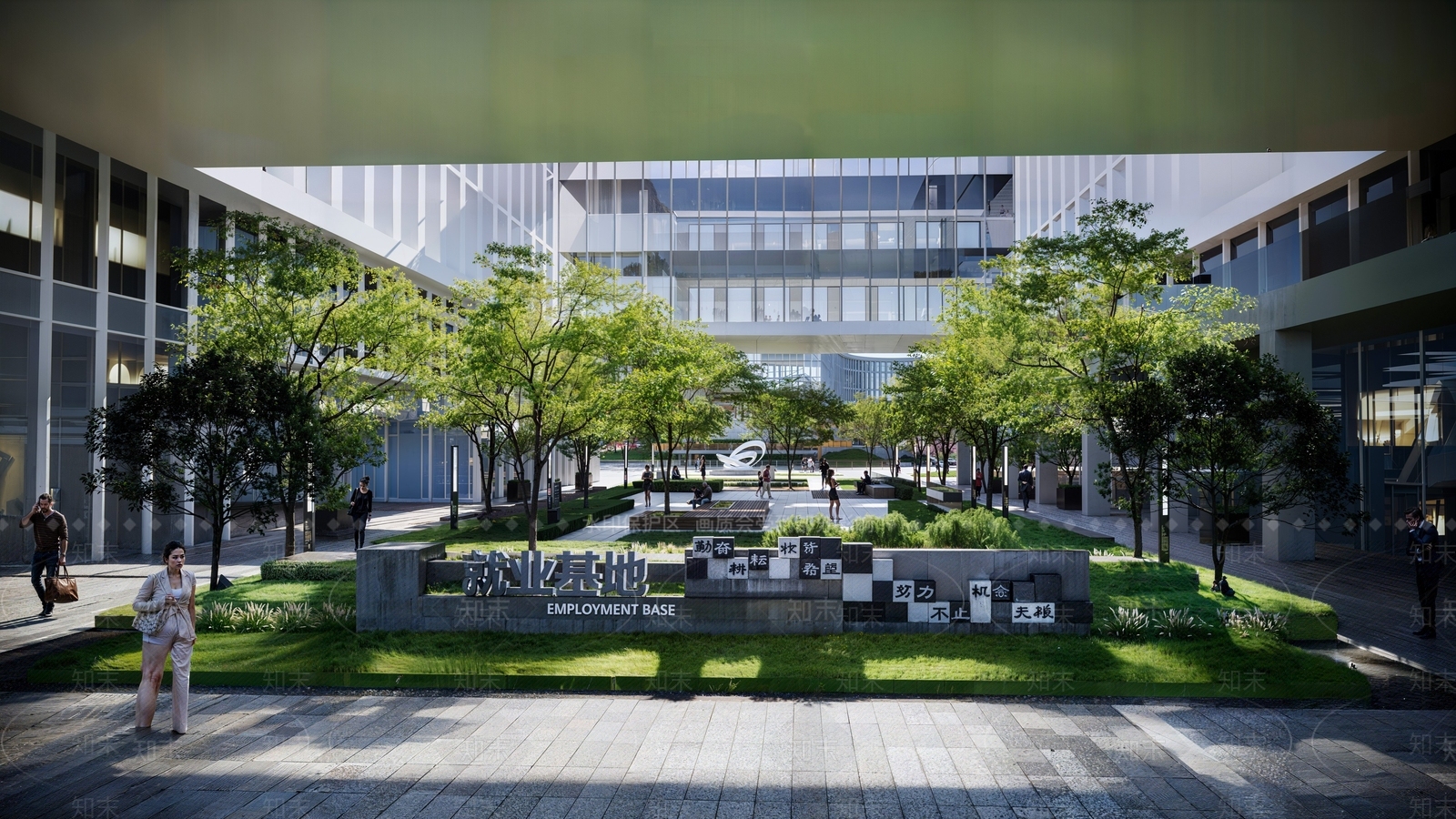现代办公景观SU模型下载【ID:1184025194】