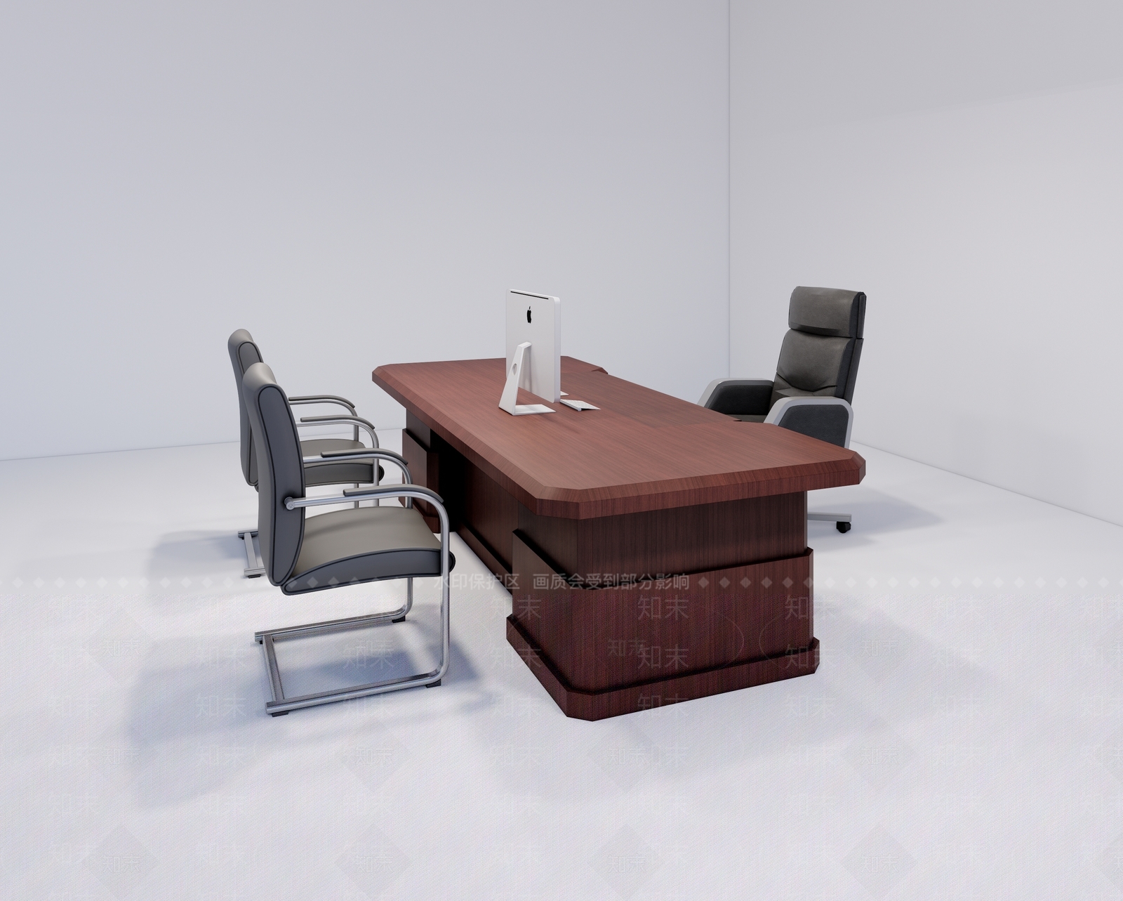 新中式中式办公室SU模型下载【ID:1184027102】