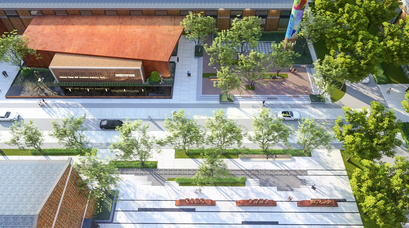 现代办公景观SU模型下载【ID:1184029670】