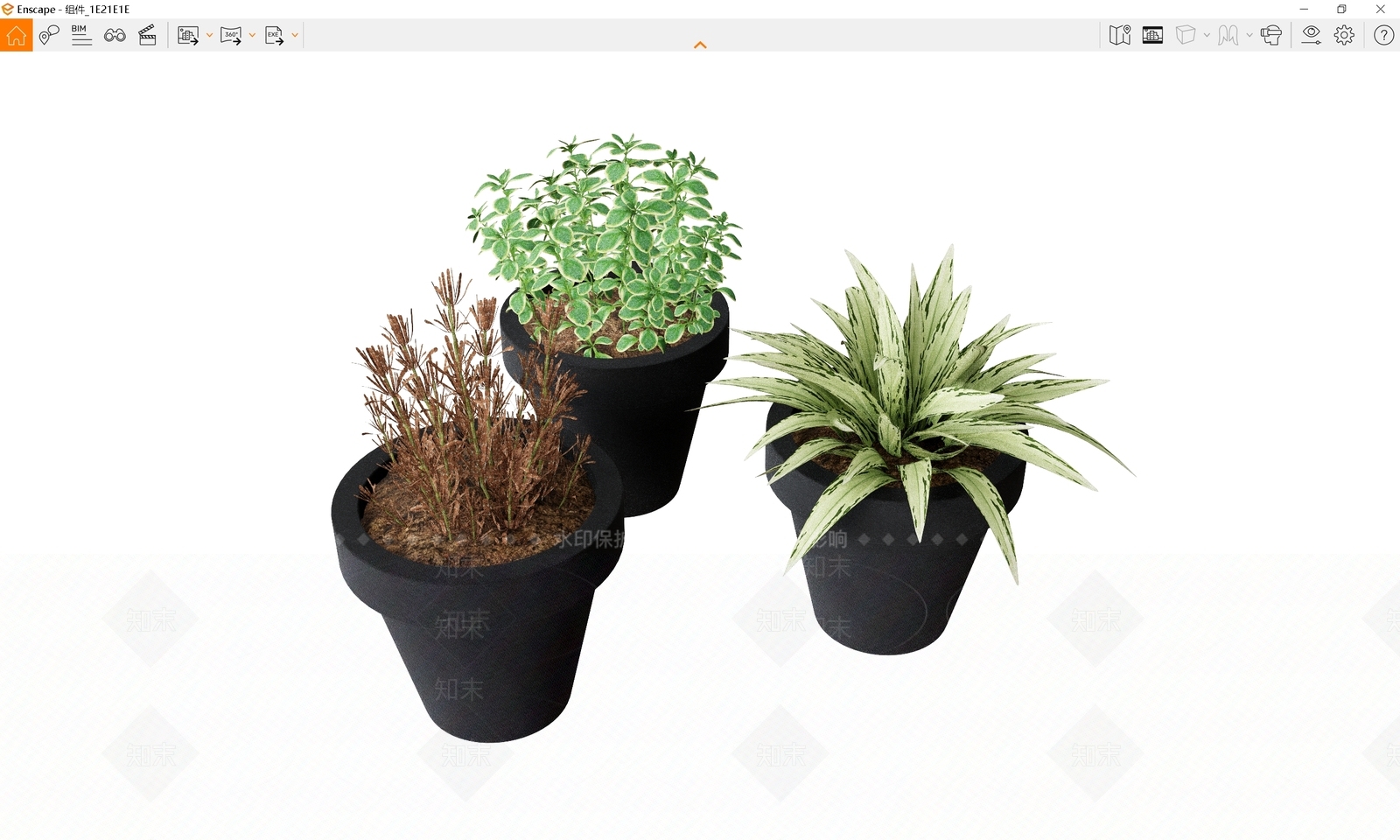 盆栽SU模型下载【ID:1184032767】
