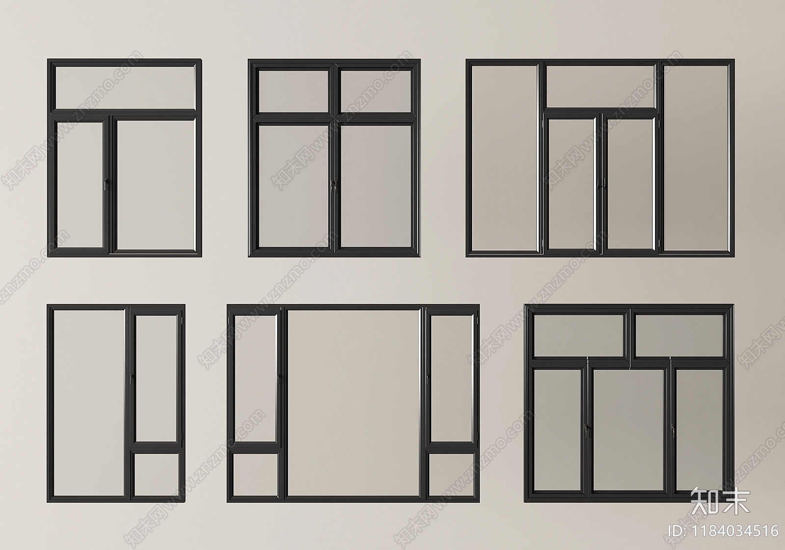 现代窗3D模型下载【ID:1184034516】