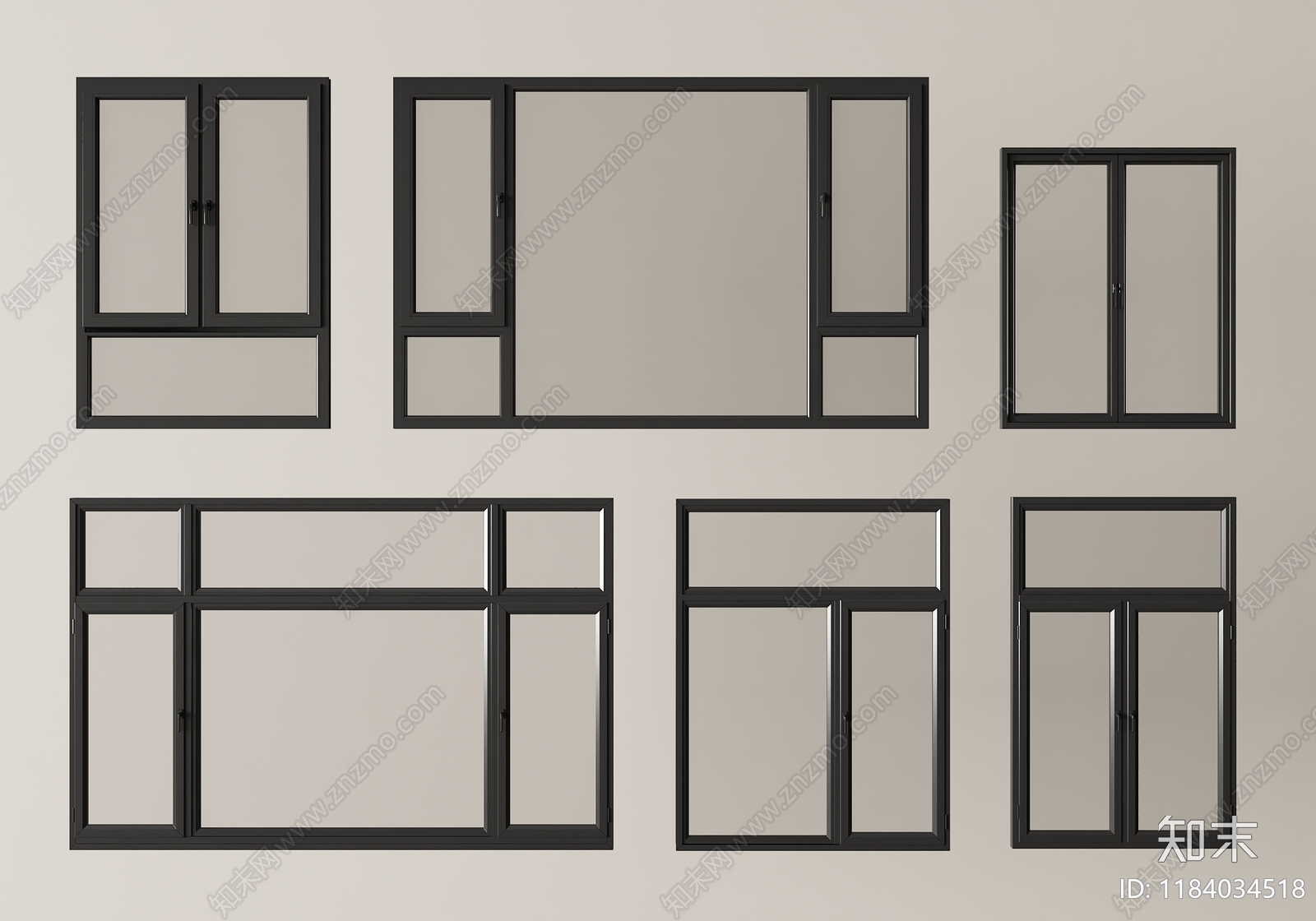 现代窗3D模型下载【ID:1184034518】