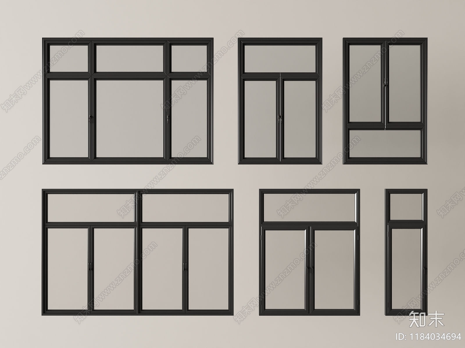 现代窗3D模型下载【ID:1184034694】