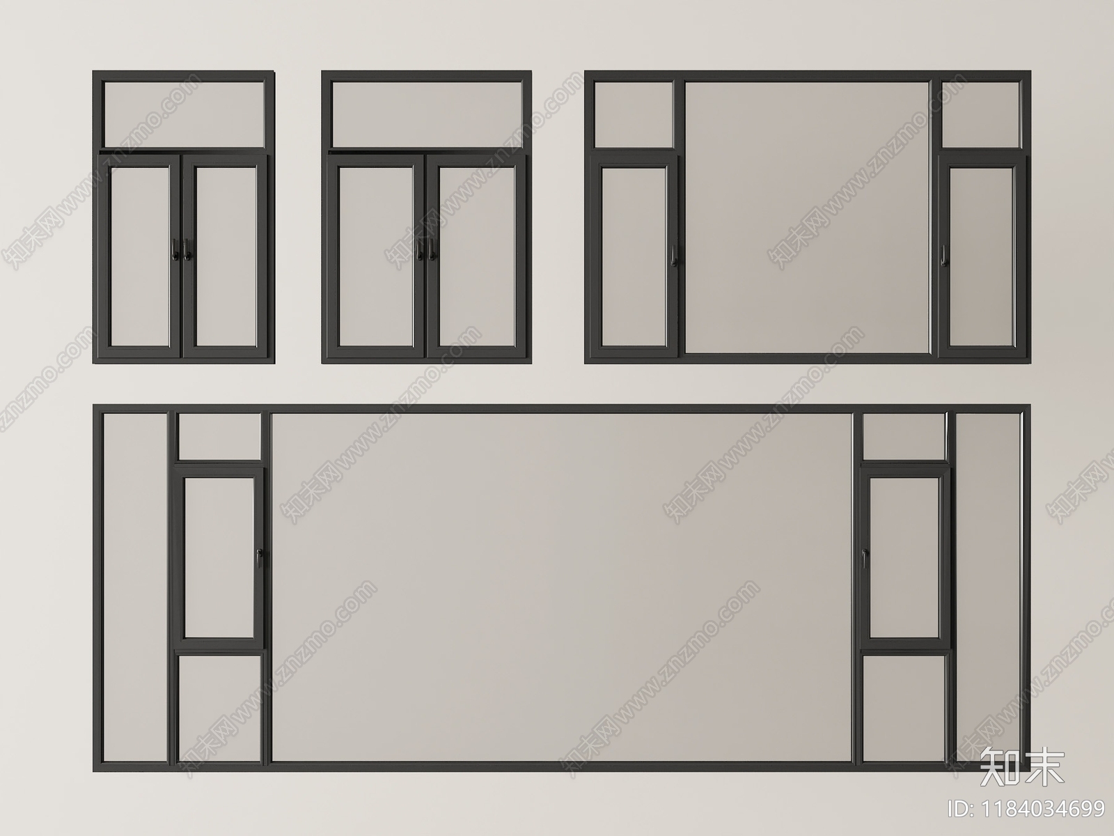 现代窗3D模型下载【ID:1184034699】