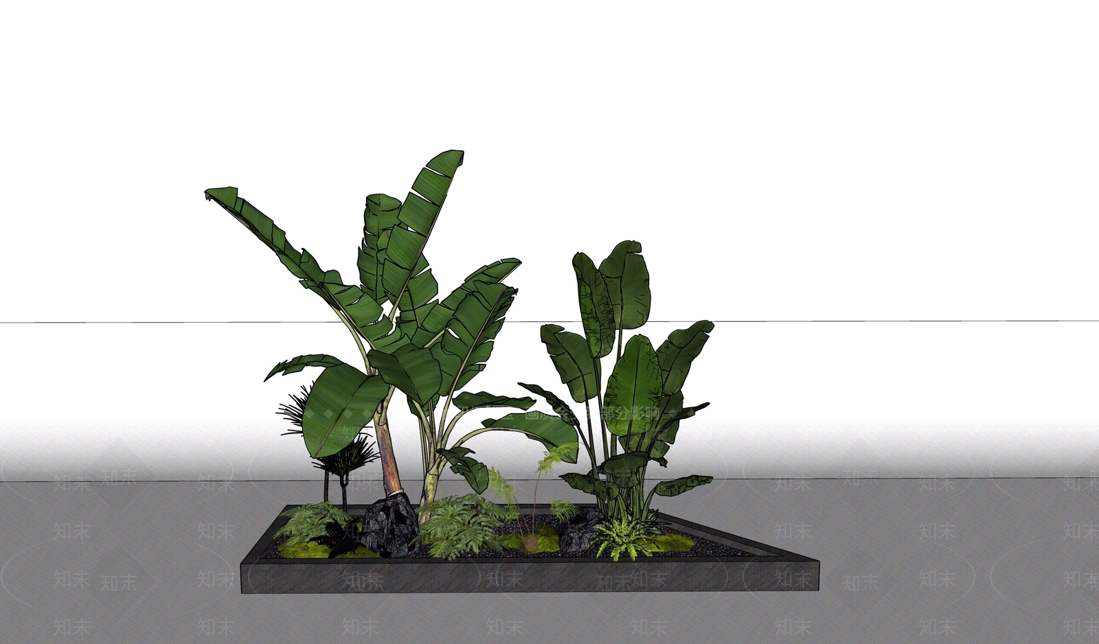 植物组合SU模型下载【ID:1184035273】