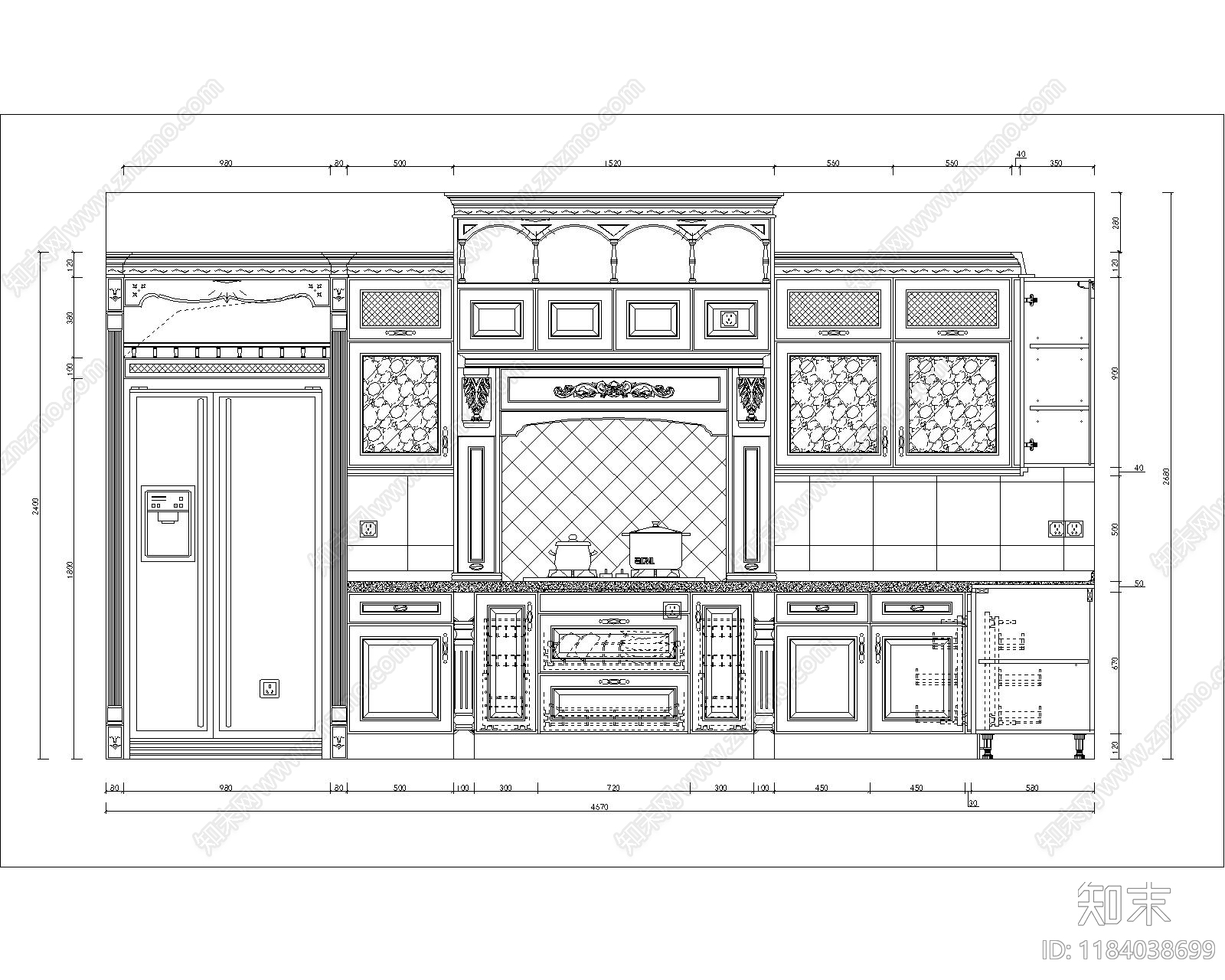 欧式综合家具图库cad施工图下载【ID:1184038699】