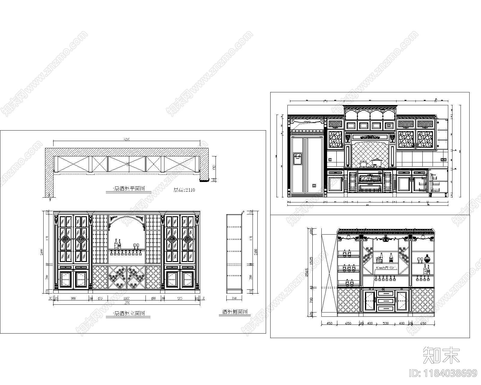 欧式综合家具图库cad施工图下载【ID:1184038699】