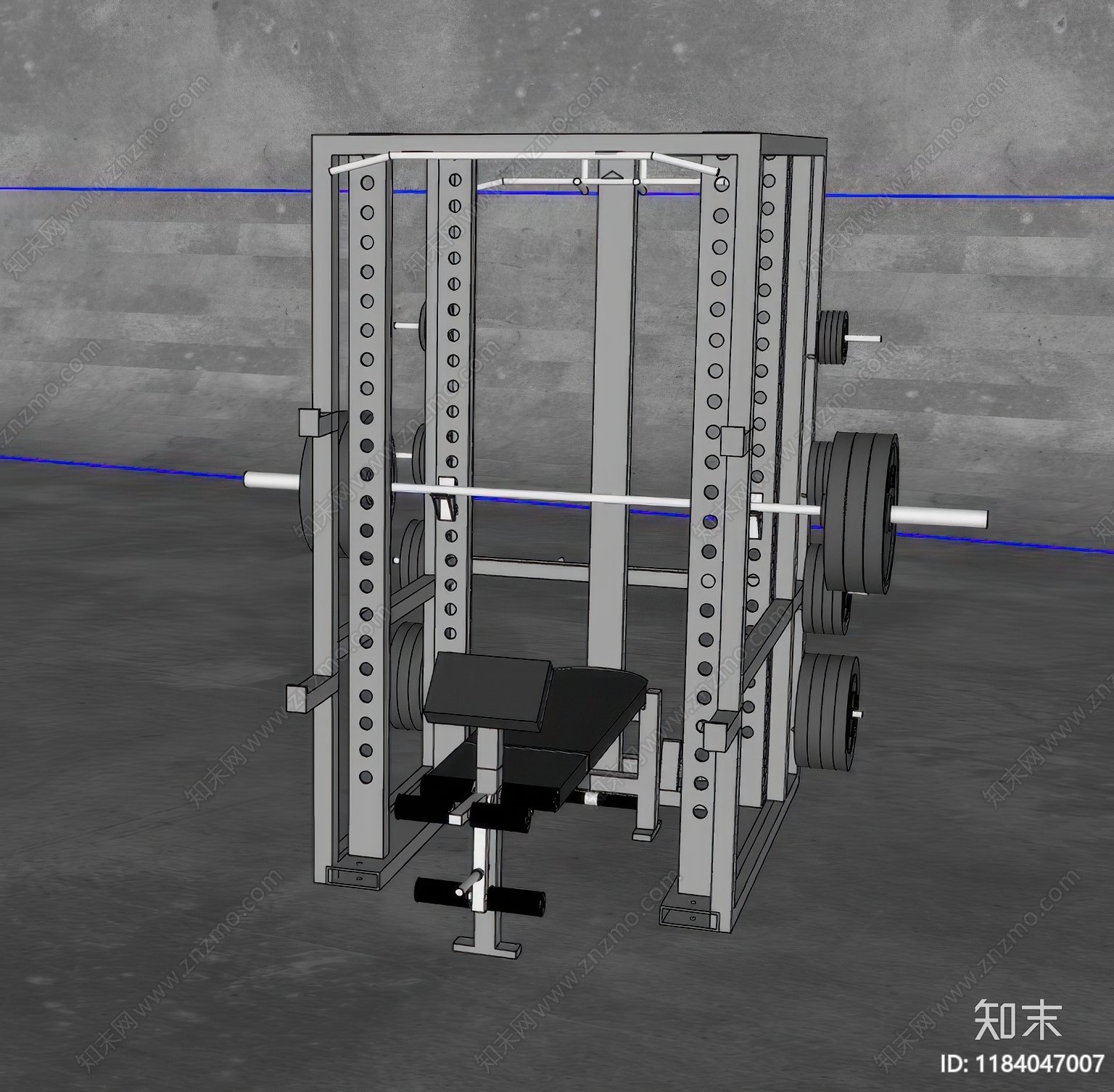 健身器材SU模型下载【ID:1184047007】