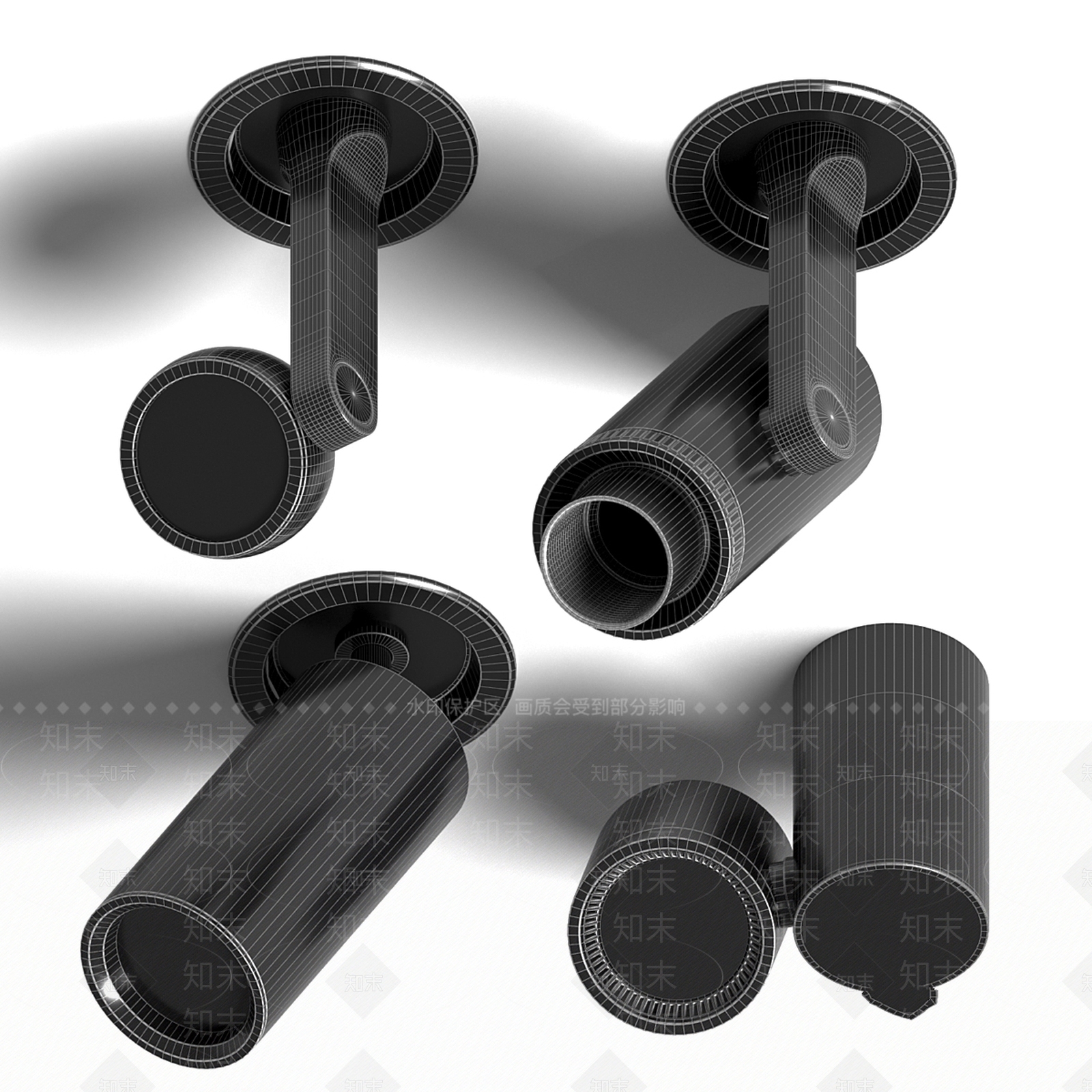 筒灯射灯组合3D模型下载【ID:1184059498】