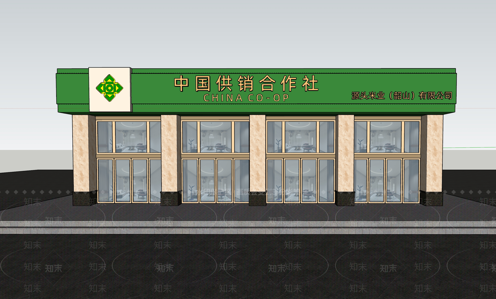 现代极简其他店铺SU模型下载【ID:1184059580】