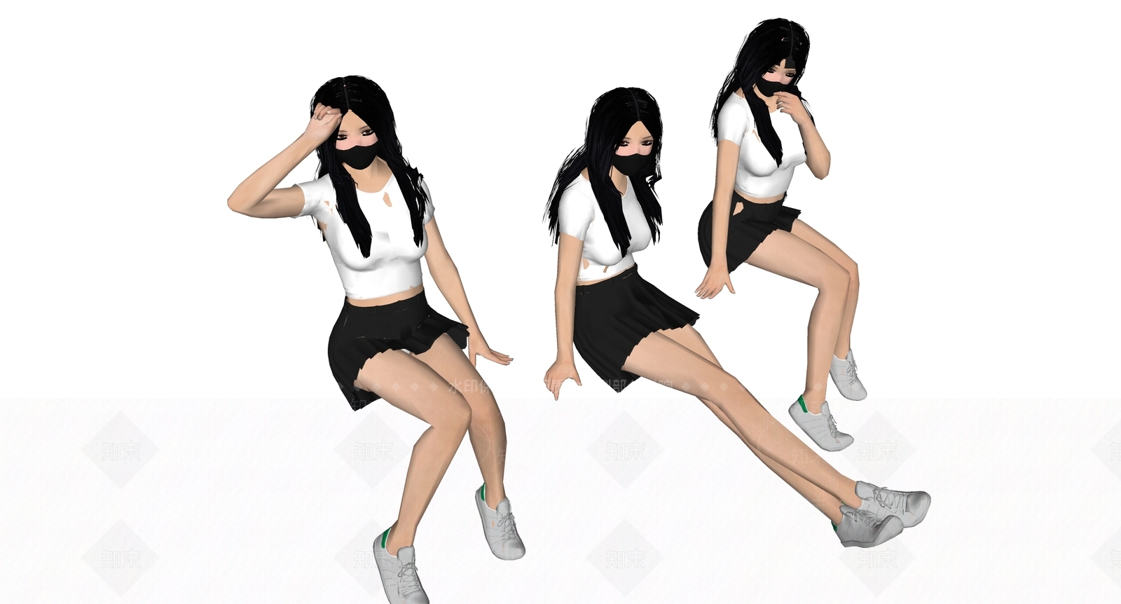 女人SU模型下载【ID:1184071249】