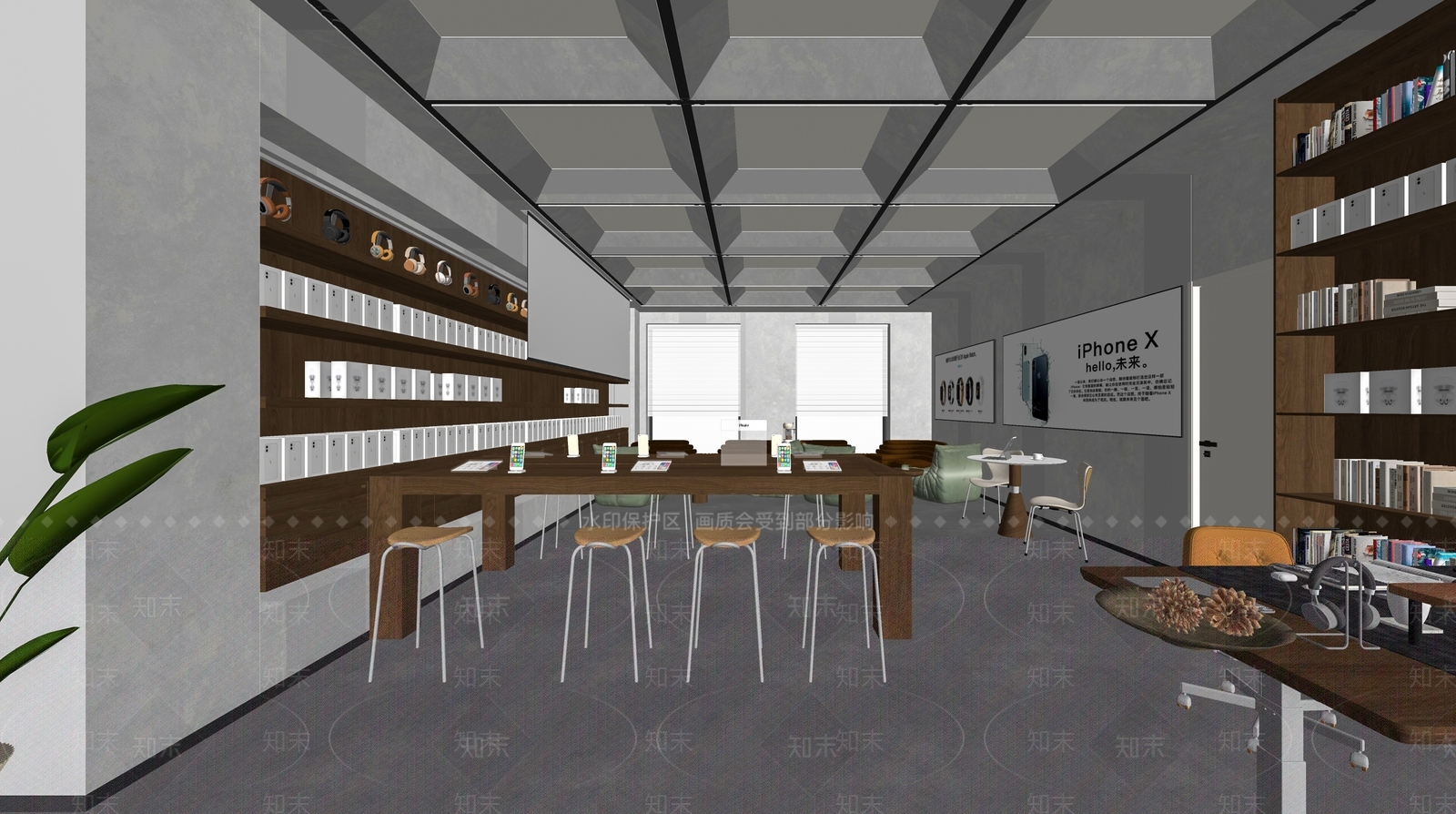 现代数码店SU模型下载【ID:1184072194】
