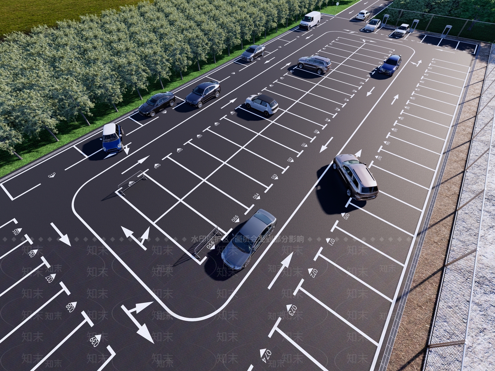 现代停车场SU模型下载【ID:1184072661】