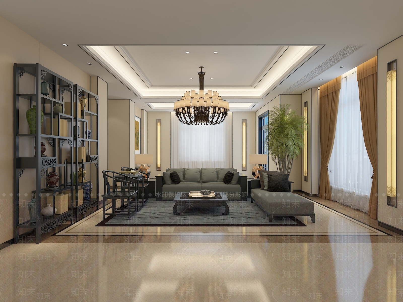 新中式其他商业空间3D模型下载【ID:1184076689】