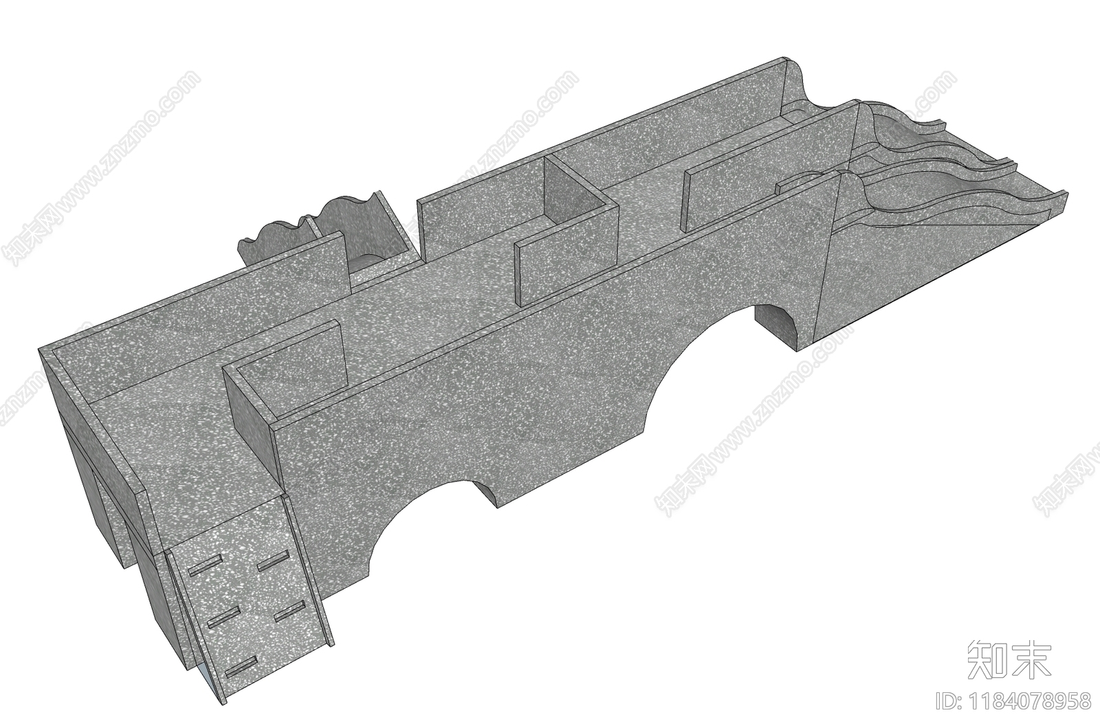 儿童滑梯SU模型下载【ID:1184078958】