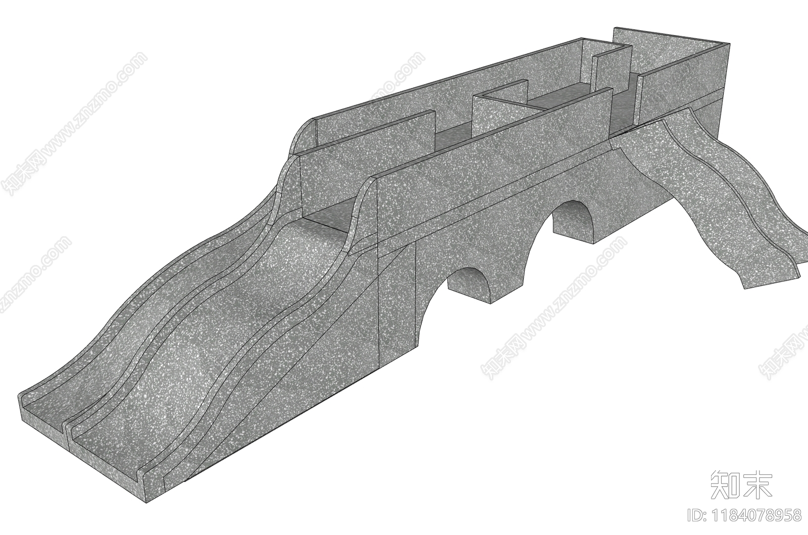 儿童滑梯SU模型下载【ID:1184078958】