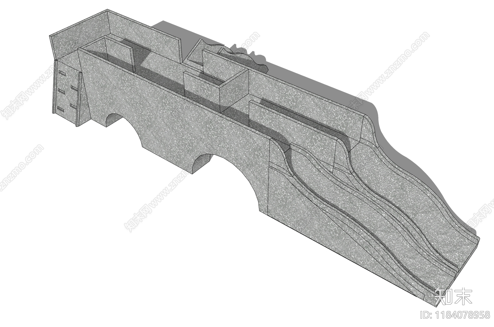 儿童滑梯SU模型下载【ID:1184078958】