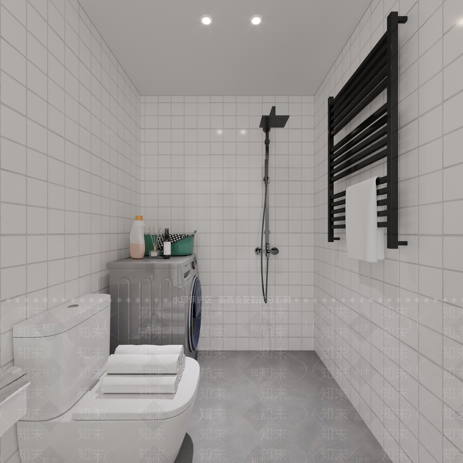 现代北欧卫生间3D模型下载【ID:1184082752】