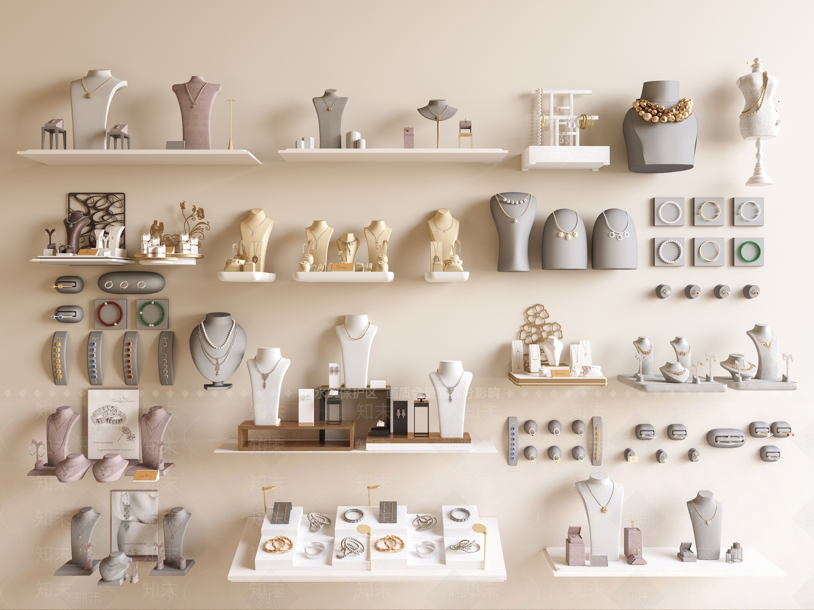 现代珠宝店3D模型下载【ID:1184086785】