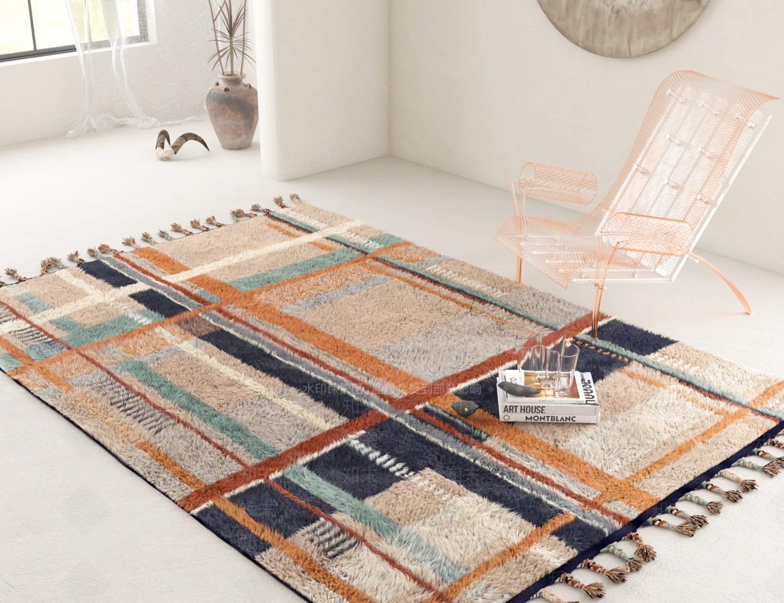 现代中式地毯3D模型下载【ID:1184087227】