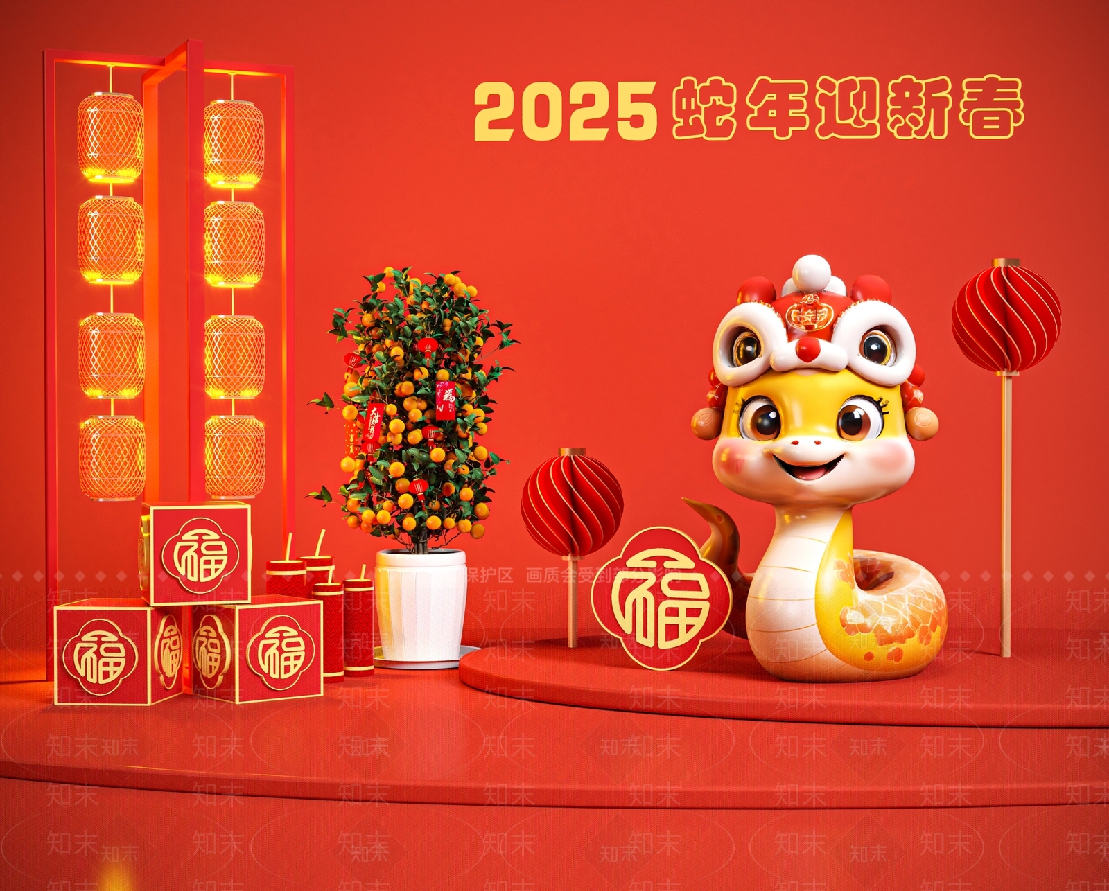 现代中式美陈3D模型下载【ID:1184094112】