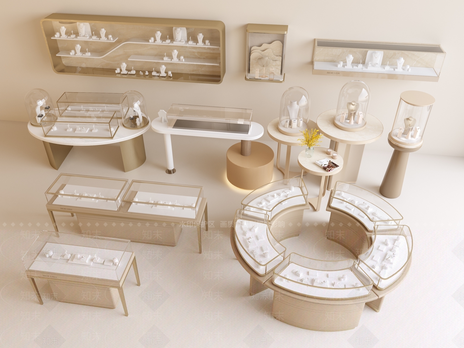 现代珠宝店3D模型下载【ID:1184094338】