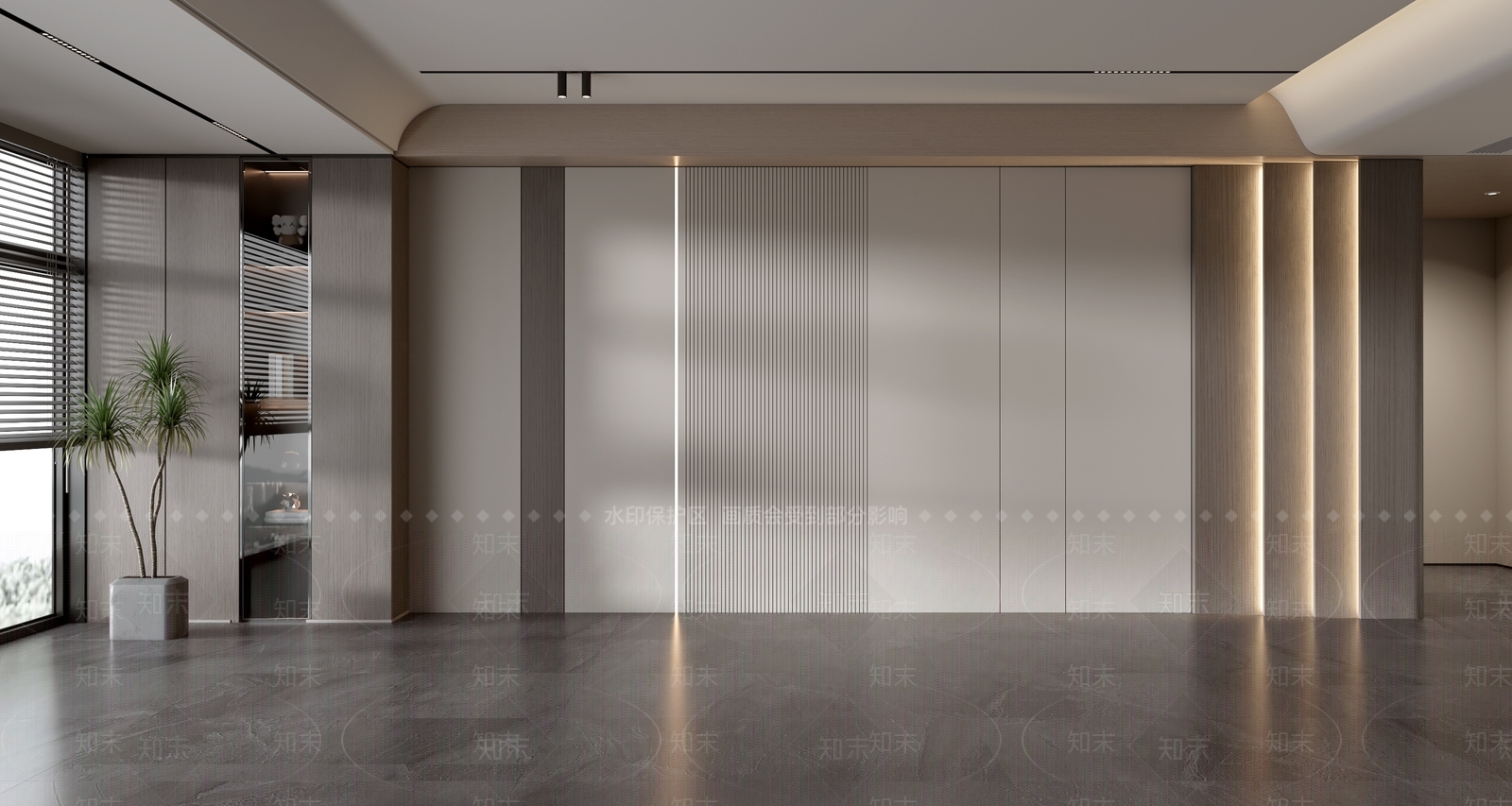 现代简约沙发背景墙3D模型下载【ID:1184097693】_知末3d模型网