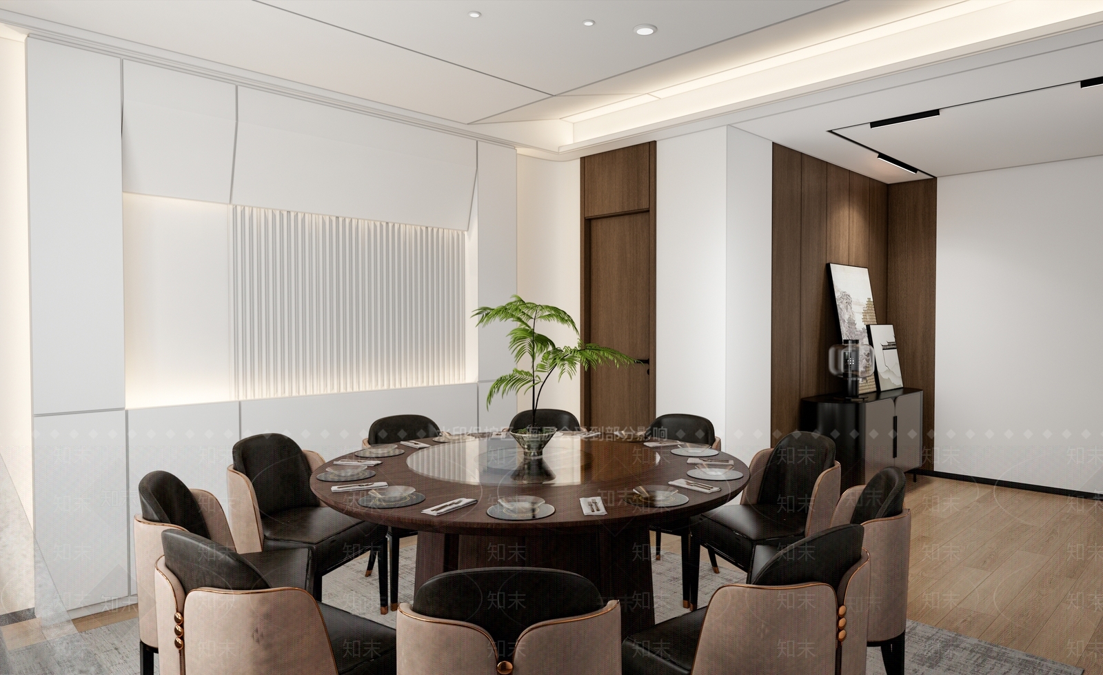 新中式中式中餐厅SU模型下载【ID:1184575729】