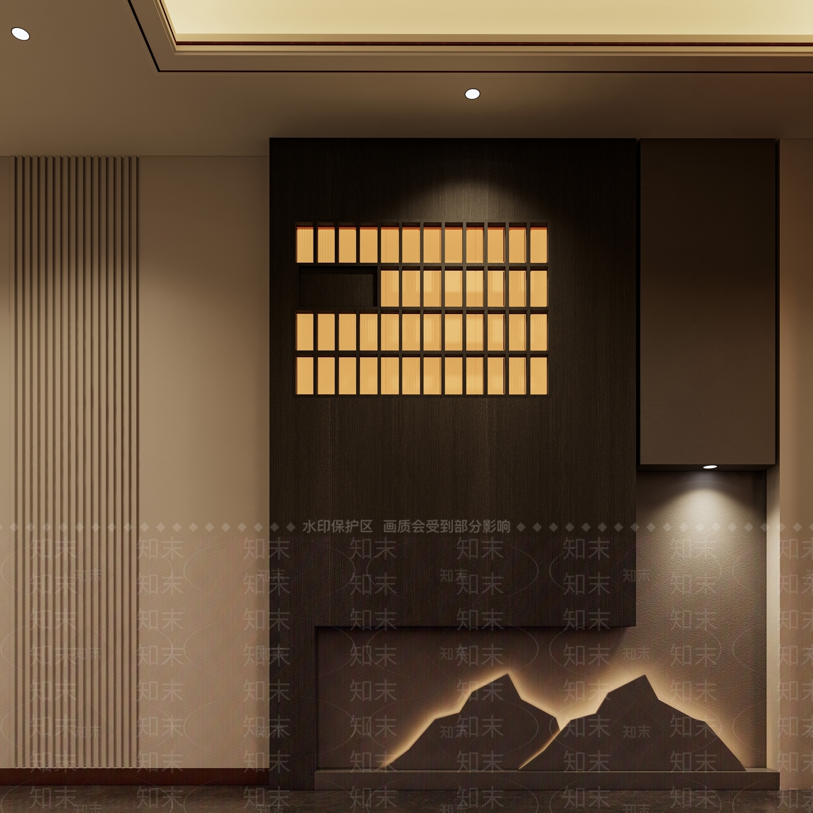中式现代中餐厅SU模型下载【ID:1184106458】