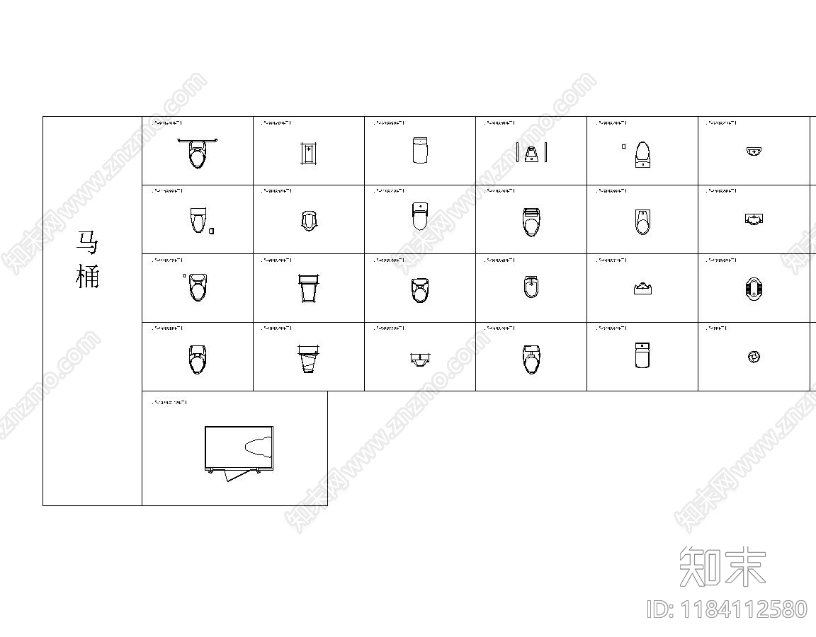 现代卫浴设施cad施工图下载【ID:1184112580】