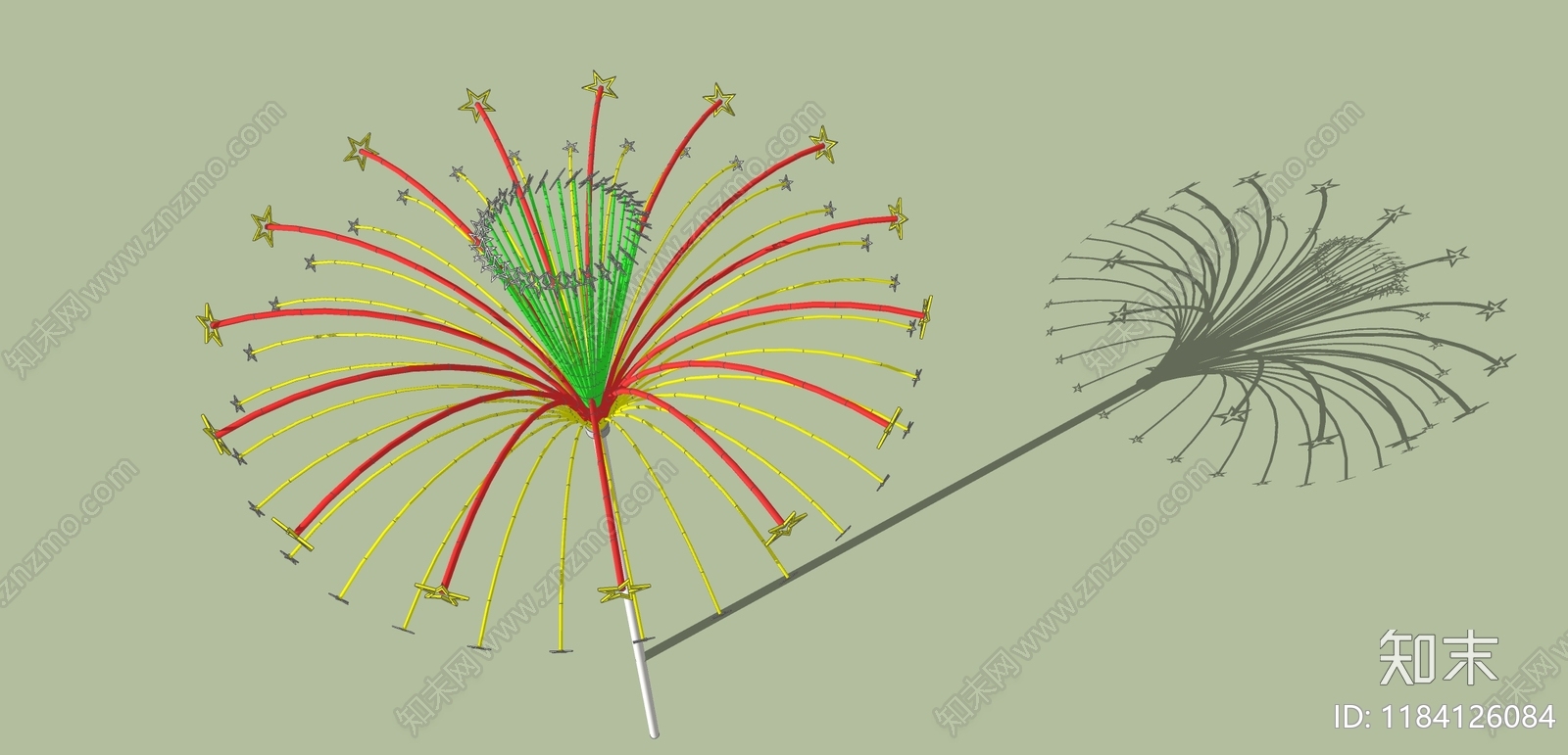 现代景观灯SU模型下载【ID:1184126084】
