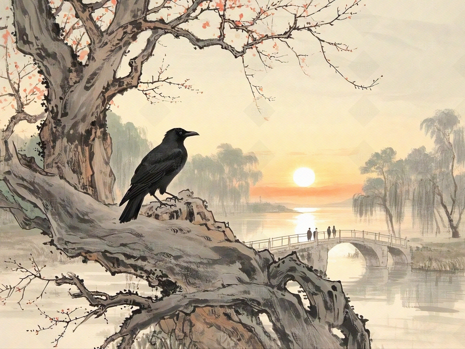 新中式中式挂画贴图下载【ID:1184131960】