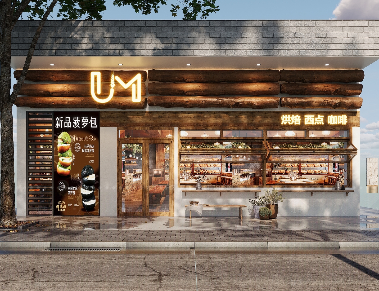 复古面包店3D模型下载【ID:1214995963】