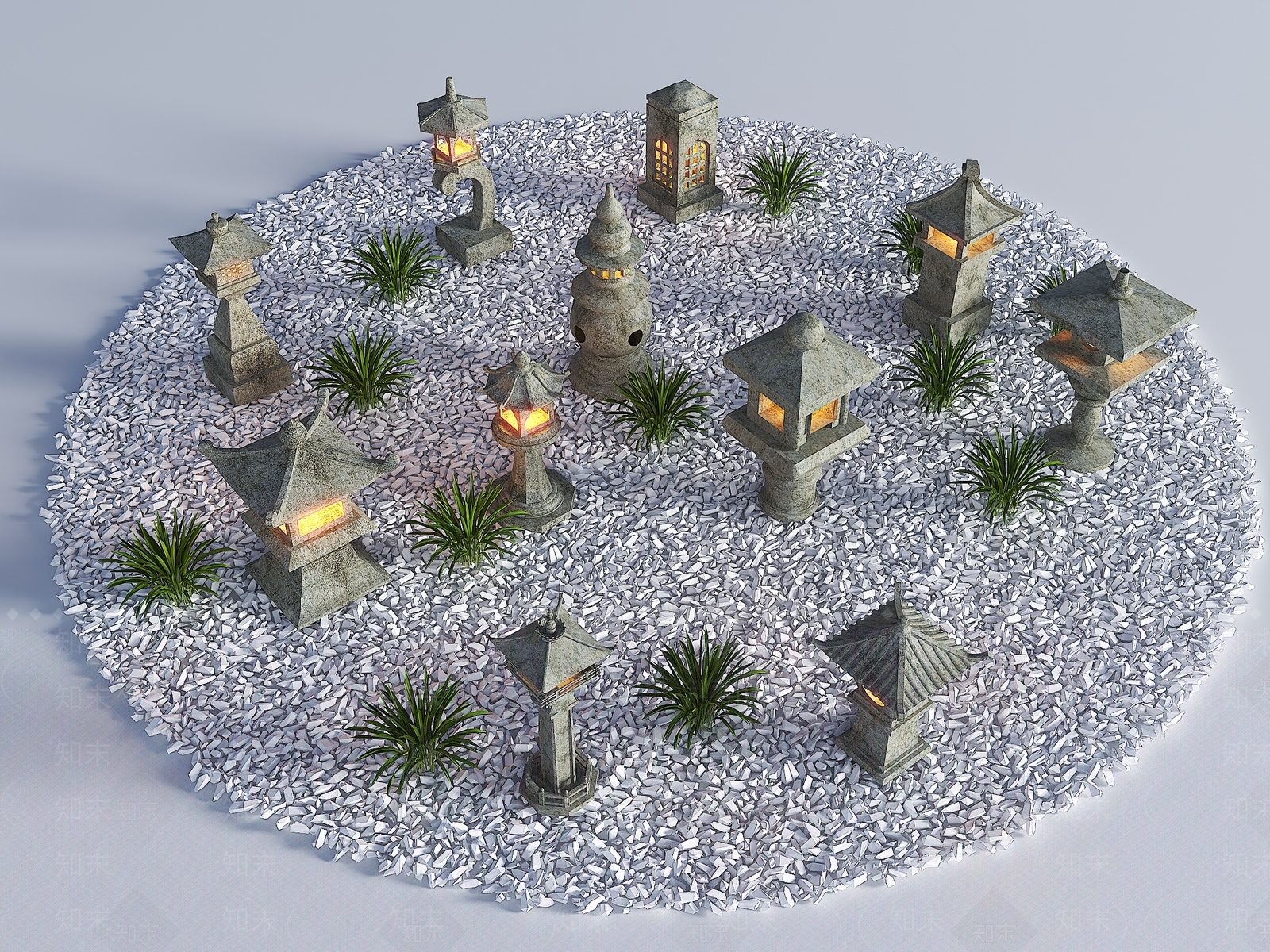 新中式中式其他景观小品3D模型下载【ID:1184152891】