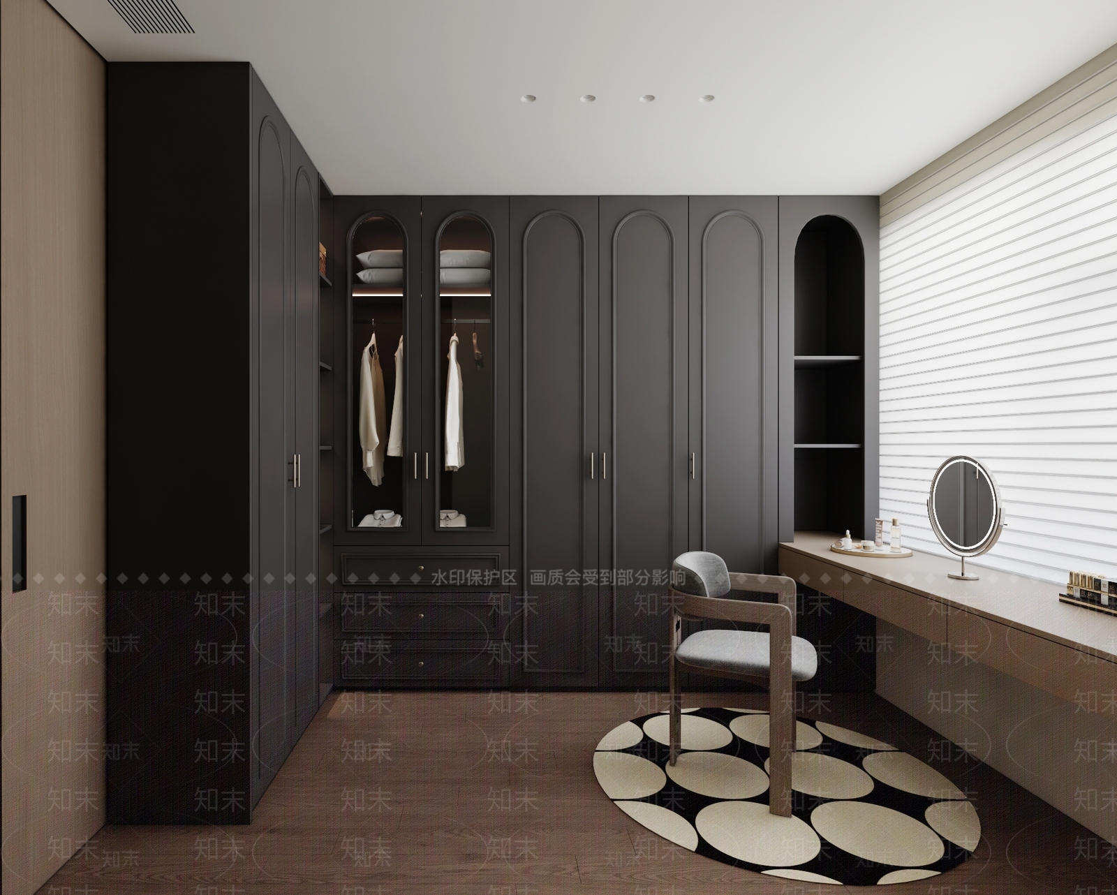 美式简欧衣帽间3D模型下载【ID:1184156880】