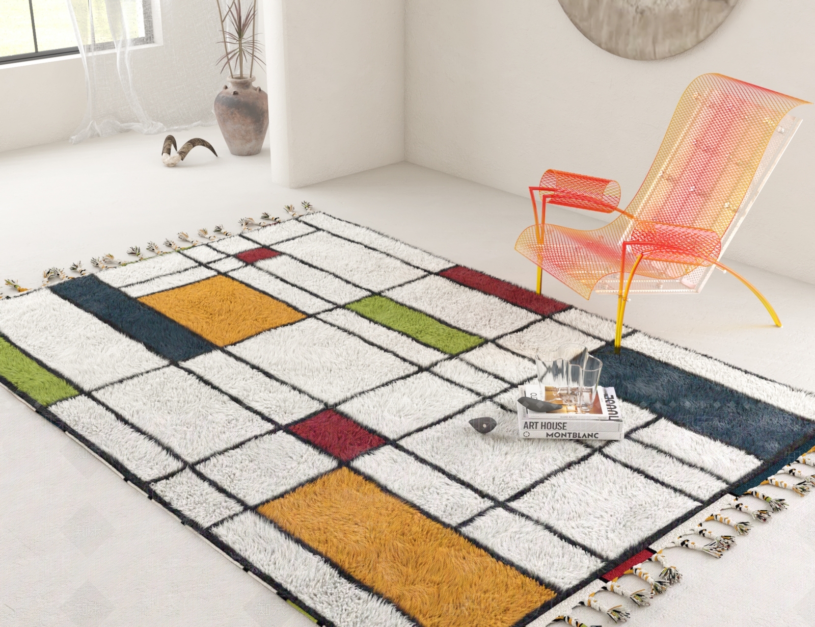 现代中式地毯3D模型下载【ID:1184164161】