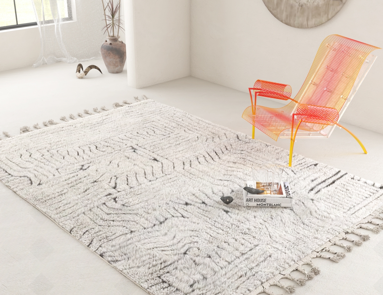 现代中式地毯3D模型下载【ID:1184164155】