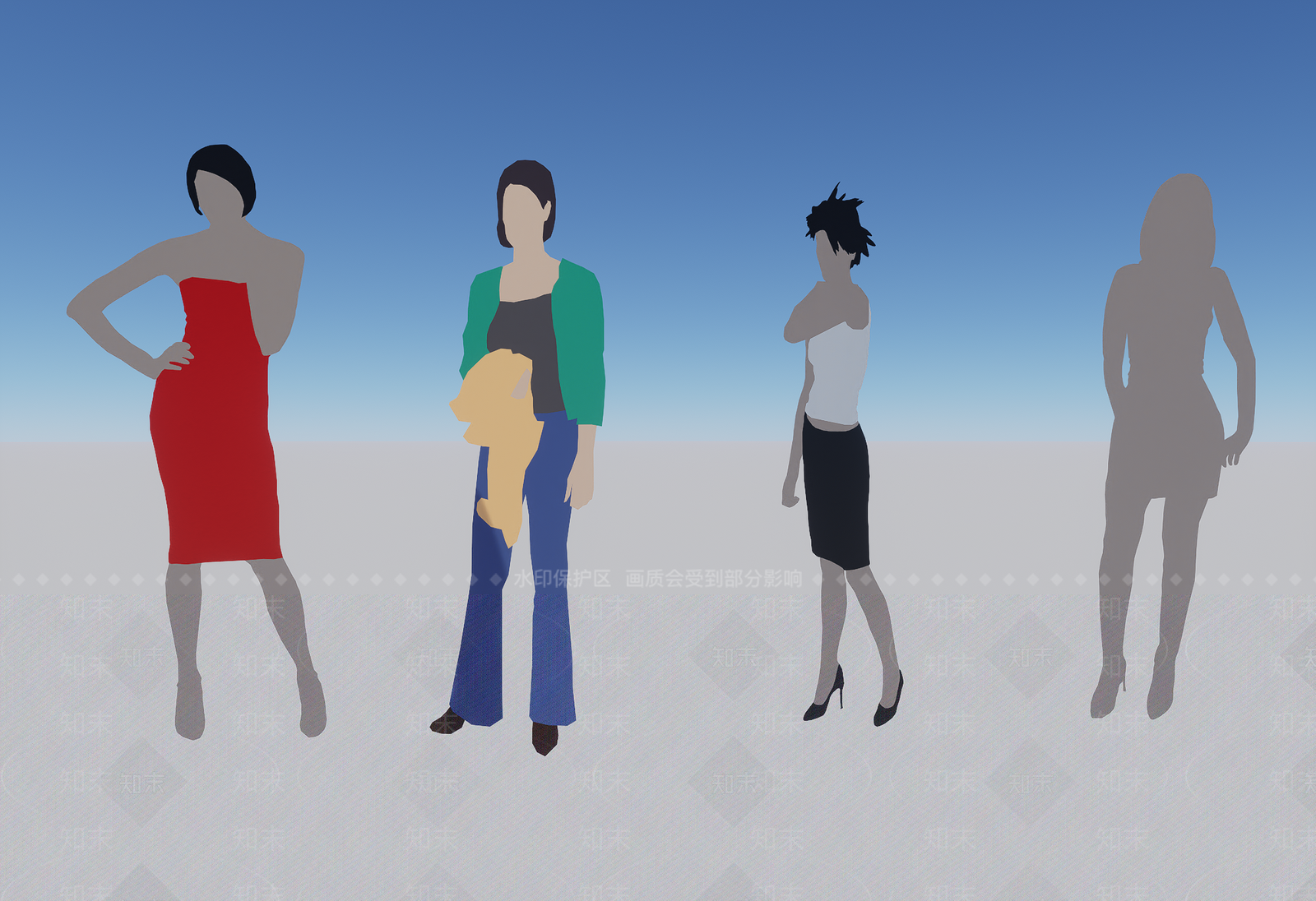 女人SU模型下载【ID:1184168489】