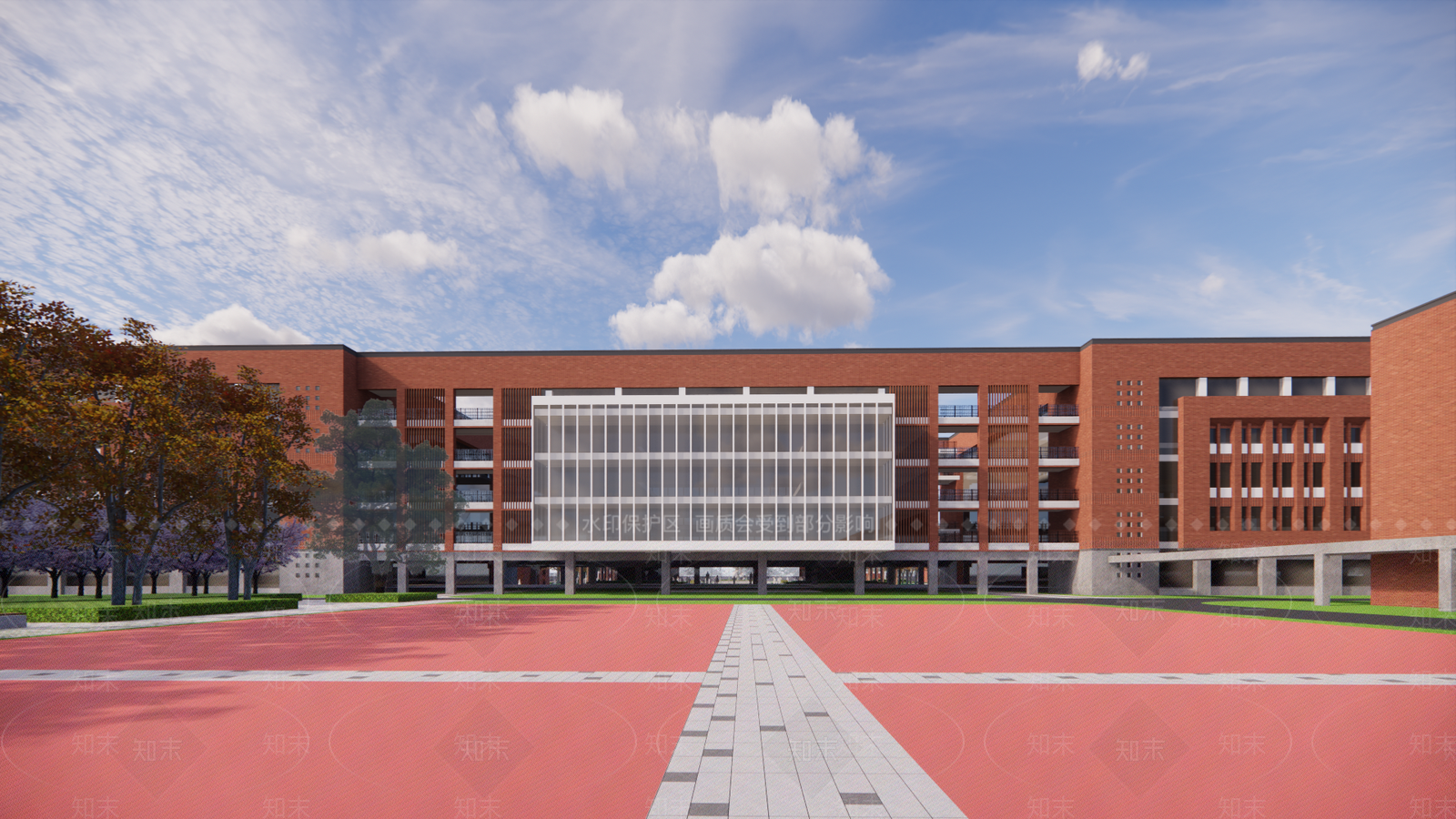 现代学校建筑SU模型下载【ID:1184177323】