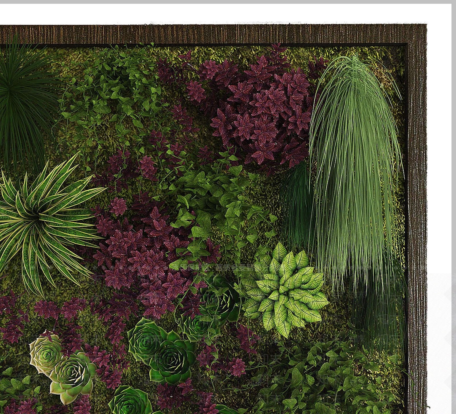 绿植墙3D模型下载【ID:1184178040】