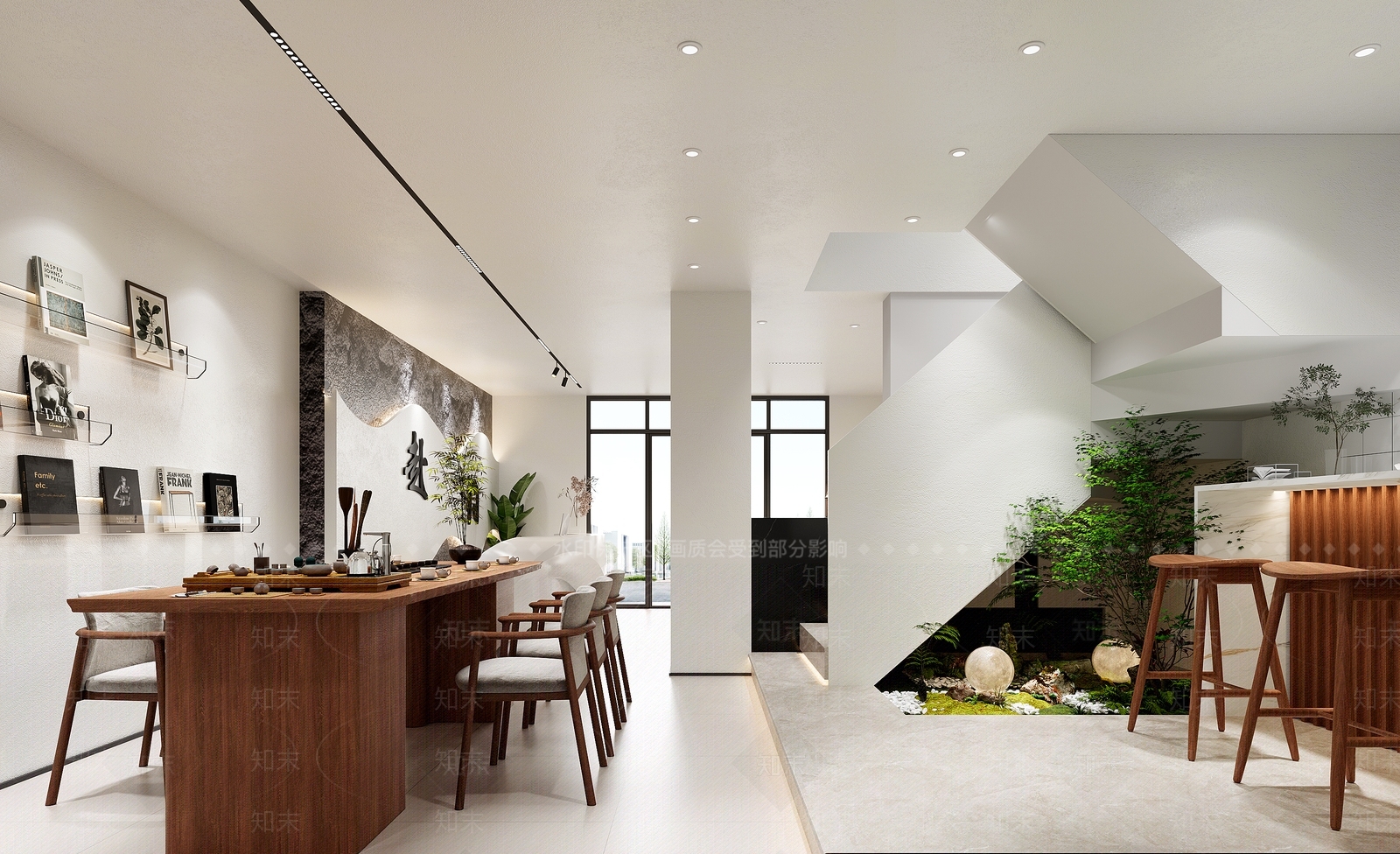 现代奶油接待室3D模型下载【ID:1184178941】