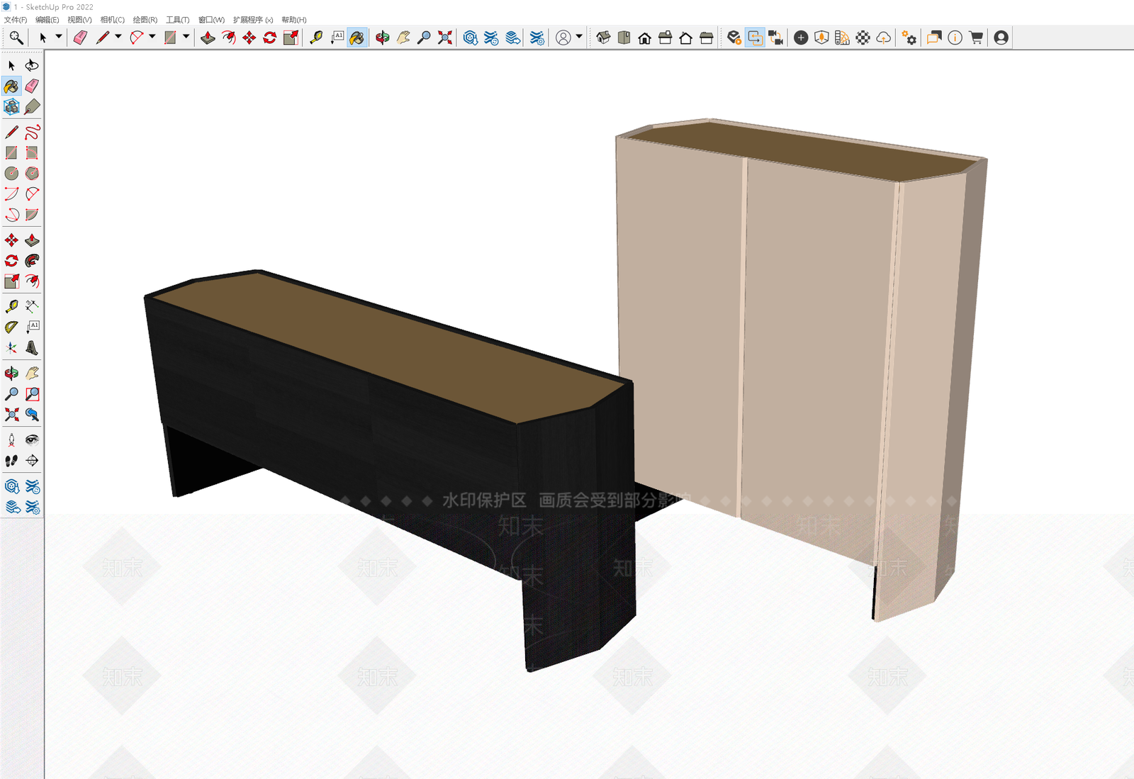 现代轻奢储物柜SU模型下载【ID:1184181584】