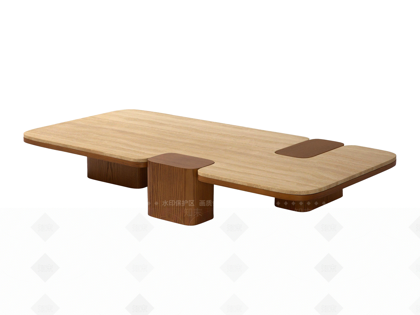 侘寂原木茶几SU模型下载【ID:1184183652】